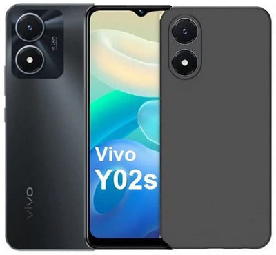 LILLIPUT Back Cover for Vivo Y02s(Black, Silicon)