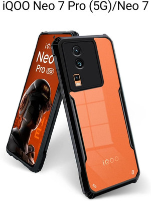 kartflesh Back Cover for iQOO Neo 7 Pro (5G)/iQOO Neo 7 (5G), Transparent back cover, Protective Case(Transparent, Black, Flexible, Pack of: 1)