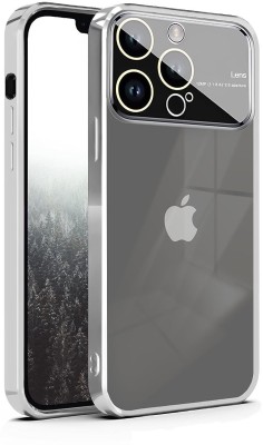 mobies Back Cover for Apple iPhone 14 Pro Max Lens Case(Silver, Transparent, Camera Bump Protector, Silicon)