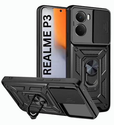 Fablue Back Cover for RealMe P3 5G(Black, Rugged Armor, Pack of: 1)