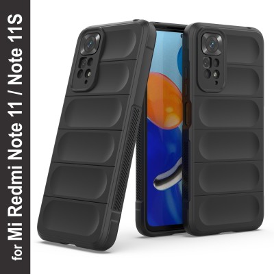GLOBAL NOMAD Back Cover for Mi Redmi Note 11, Mi Redmi Note 11s(Black, Grip Case, Silicon, Pack of: 1)