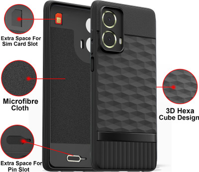 Flipkart SmartBuy Back Cover for Motorola G85 5G, Moto G85 5G(Black, Flexible, Silicon, Pack of: 1)