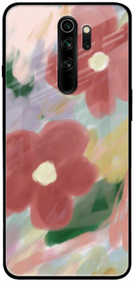 QRIOH Glass Back Cover for Xiaomi Redmi Note 8 Pro(Multicolor, Grip Case, Pack of: 1)