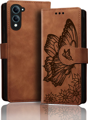 Mobishield Back Cover for Vivo T4 Lite 5G(Brown, Magnetic Case, Pack of: 1)