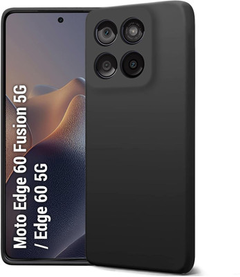 S-Softline Back Cover for Moto Edge 60 5G(Black, Silicon, Pack of: 1)