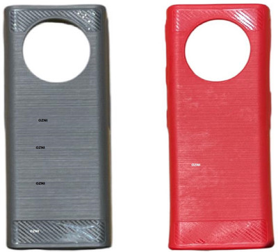 ozni Back Cover for Pack Of 2 HMD 130 Music 2025 DS(Red, Black, Flexible, Silicon, Pack of: 2)
