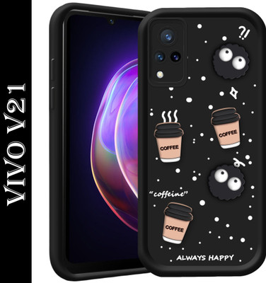 BOZTI Back Cover for Vivo V21 5G(Black, 3D Case, Pack of: 1)