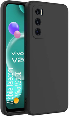 S-Softline Back Cover for Vivo V20 SE(Black, Silicon, Pack of: 1)