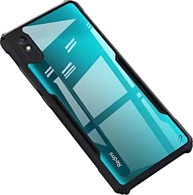 Mobtech Back Cover for Mi Redmi 9A, Redmi 9A Sport, 9i Sport, Cover(Black, Transparent)