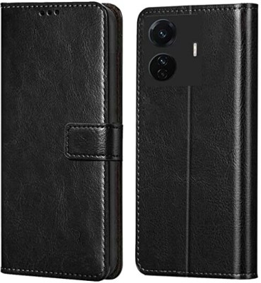 usetokart Flip Cover for Vivo T1 Pro 5G Iqoo Z6 Pro 5G(Black, Dual Protection, Pack of: 1)