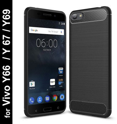 Zapcase Back Cover for VIVO Y66, VIVO Y69, Vivo Y67(Black, Grip Case, Silicon, Pack of: 1)