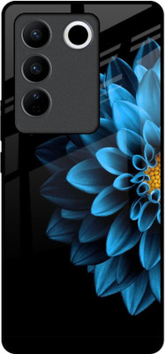 QRIOH Glass Back Cover for Vivo V27 5G(Multicolor, Grip Case, Pack of: 1)