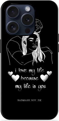 FAZAKA Back Cover for APPLE iPhone 15 Pro Max On Glossy Metal Phone Cover| Love My Life(Multicolor, Dual Protection, Pack of: 1)