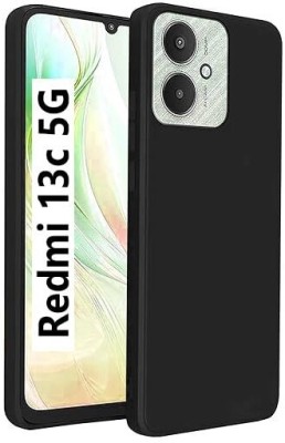 CaseWEB Back Cover for Redmi 13C 5G(Black, Matte Finish, Silicon, Pack of: 1)