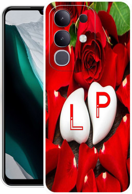 ADZIRE Back Cover for vivo Y31 Pro 5G, V2534, L LOVES P NAME,L NAME, P LETTER, ALPHABET,L LOVE P NAME(Red, Flexible, Silicon, Pack of: 1)