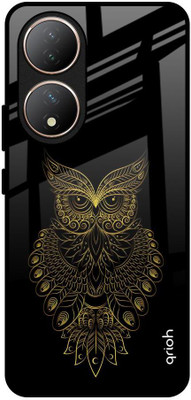 QRIOH Glass Back Cover for Vivo Y100 5G(Multicolor, Grip Case, Pack of: 1)