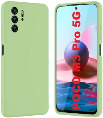 WellWell Back Cover for POCO M3 Pro 5G, Redmi Note 10T 5G(Green, Grip Case, Silicon, Pack of: 1)