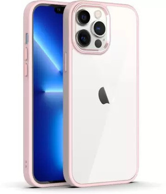 Coverskart Ultra Hybird Back Cover for Apple iPhone 13 Pro, Shiny Metal Ring Case(Pink, Shock Proof, Pack of: 1)