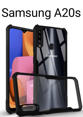 kartflesh Back Cover for Samsung Galaxy A20s, Protective Design, Luxurious Look(Black, Transparent, Grip Case, Pack of: 1)