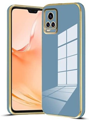 ALLNEEDS Back Cover for Vivo V20 Pro 5G |View Electroplated Chrome 6D Case Soft TPU(Blue, Camera Bump Protector, Silicon, Pack of: 1)