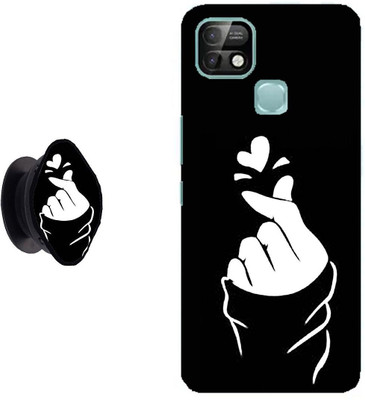 Hello Case Back Cover for Infinix Smart 5 Pro(Black, White, Cases with Holder)