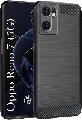 MOBILECASE Back Cover for Oppo Reno 7 5g(Black, Silicon, Pack of: 1)