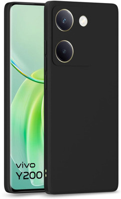 brklcover Back Cover for Vivo Y200 Pro 5G(Black, Camera Bump Protector, Silicon, Pack of: 1)