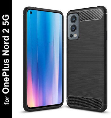 crazzycovers Back Cover for OnePlus Nord 2 5G(Black, Grip Case, Silicon)