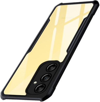 SnapStar Back Cover for Samsung Galaxy S24 FE 5G(Crystal-Clear Back Panel | Black TPU Bumper | Slim & Lightweight)(Black, Transparent, Shock Proof, Pack of: 1)