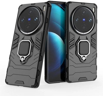 RUNICHA Back Cover for Vivo X200 Pro 5G(Black, Shock Proof, Pack of: 1)