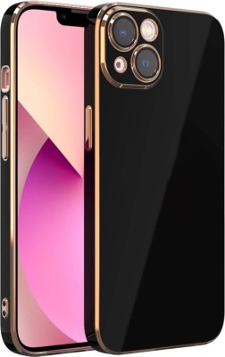 ANTICA Back Cover for Apple iPhone 14 |View Electroplated Chrome 6D Case Soft TPU(Black, Dual Protection, Silicon, Pack of: 1)