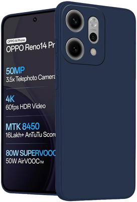 ZAMN Back Cover for OPPO RENO 14 PRO 5G(Blue, Silicon, Pack of: 1)