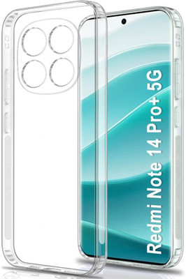 ShieldTech Back Cover for Redmi Note 14 Pro Plus 5G - 360° Protection Crystal Clear Soft Case with Cushioned Edges(Transparent, Dual Protection, Pack of: 1)