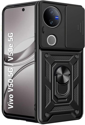 Kypo Back Cover for Vivo V50e 5G(Black, Slider, Pack of: 1)