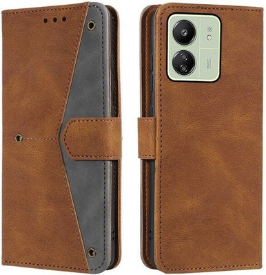 Aleppo Back Cover for POCO C65 4G, MZB0G8RIN, MZB0G8MIN, MZB0GNSIN, MZB0G8OIN, MZB0G4JIN(Brown, Cases with Holder, Pack of: 1)