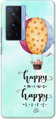 NDCOM Back Cover for Vivo X70 Pro Happy Mind Happy Life Printed(Multicolor, Hard Case, Pack of: 1)