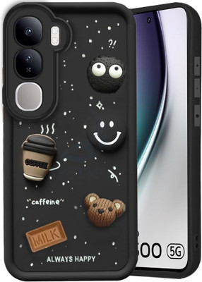 Micvir Back Cover for Vivo Y300 5G(Black, Silicon, Pack of: 1)