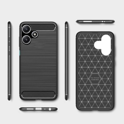 Wowcase Back Cover for Redmi 12 5G(Black, Grip Case, Silicon, Pack of: 1)