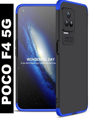 GLOBAL NOMAD Back Cover for POCO F4 5G(Blue, Black, Camera Bump Protector, Pack of: 1)