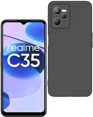 LILLIPUT Back Cover for Realme C35(Black, Silicon, Pack of: 1)