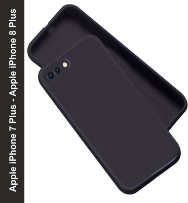 Artistque Back Cover for Apple iPhone 7 Plus, Apple iPhone 8 Plus(Black, Matte Finish, Silicon, Pack of: 1)