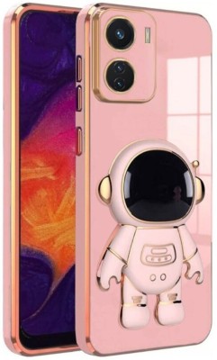 RESOURIS Back Cover for Vivo Y16, Vivo T2X 5G, vivo Y56, vivo Y56 5G(Pink, Gold, Cases with Holder, Pack of: 1)