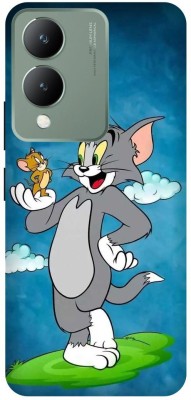 DIKRO Back Cover for vivo Y28 5G, V2315, TOM, AND, JERRY, CARTOON, CN(Orange, Hard Case, Pack of: 1)