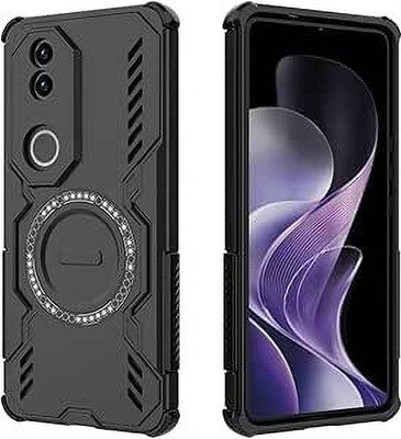 FITSMART Back Cover for vivo V50 5G(Black, Shock Proof, Pack of: 1)