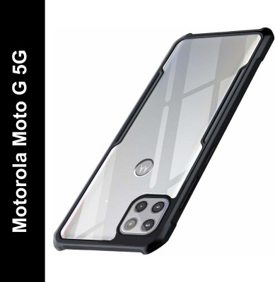 Micvir Back Cover for Motorola Moto G 5G(Transparent, Black, Shock Proof, Pack of: 1)