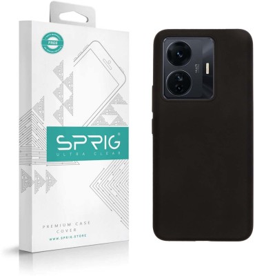 Sprig Liquid Silicone Back Cover for IQOO Z6 Pro 5G, IQOO Z6 Pro, Z6 Pro(Black, Microfiber Lining, Silicon, Pack of: 1)