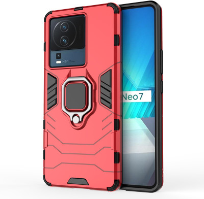 Glaslux Back Cover for IQOO Neo 7 Pro 5G / Neo 7(Red, Ring Case, Pack of: 1)