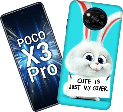 Vojica Back Cover for POCO X3 Pro Printed Cute Is Just My Cover, Funny Line Back Cover(Multicolor, Flexible, Silicon, Pack of: 1)