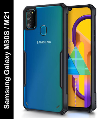 ADI Creations Back Cover for Samsung Galaxy M30s, SAMSUNG Galaxy M21, Samsung Galaxy M21 2021 Edition(Black, Transparent, Camera Bump Protector, Pack of: 1)