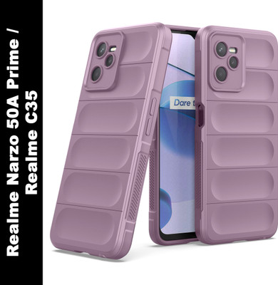 Zapcase Back Cover for Realme C35, Realme Narzo 50A Prime(Purple, 3D Case, Silicon, Pack of: 1)